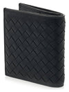 Intrecciato Small Folder Half Wallet Black - BOTTEGA VENETA - BALAAN 4