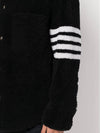 Men's 4 Bar Shearling Oversized Jacket Navy - THOM BROWNE - BALAAN 7