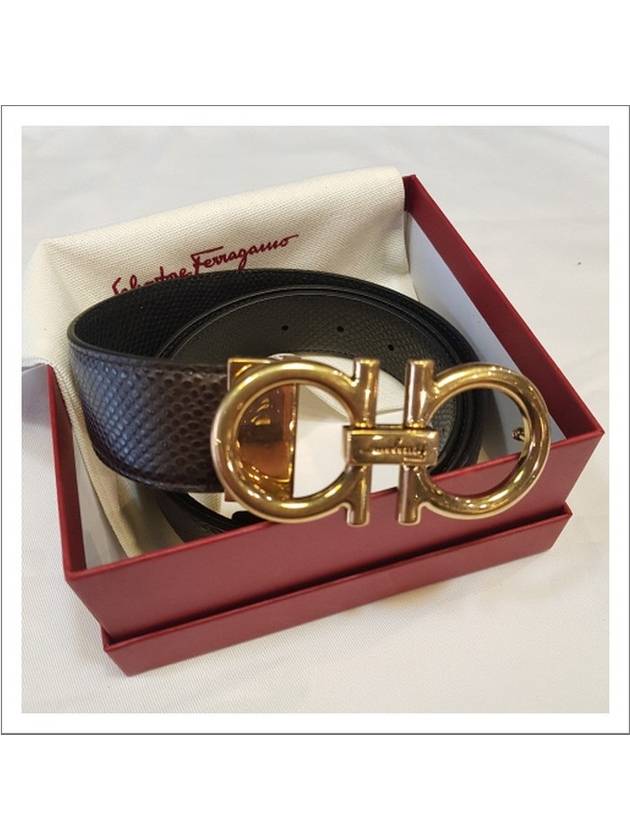 Men's 679974 735900 Gancini Doublesided Belt - SALVATORE FERRAGAMO - BALAAN 4