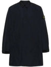 Micro Twill Compass Badge Trench Coat Navy - STONE ISLAND - BALAAN 2