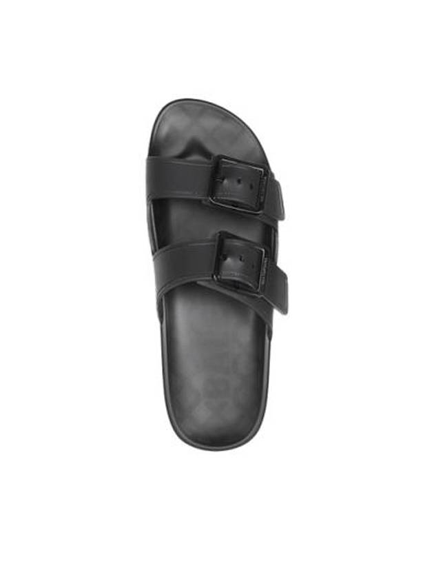 Mallorca Strappy Leather Slippers Black - BALENCIAGA - BALAAN 4