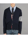 Men's Diagonal Classic Cashmere Cardigan Navy - THOM BROWNE - BALAAN 2