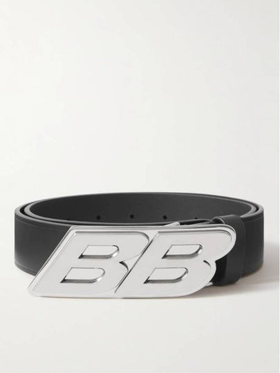 Moto Logo Leather Belt Black - BALENCIAGA - BALAAN 2