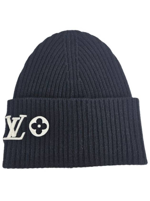 Monogram Flower Signature Headline Wool Beanie Black - LOUIS VUITTON - BALAAN 4