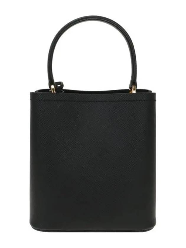 Panier Saffiano Leather Small Tote Bag Black - PRADA - BALAAN 4