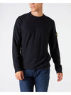 Wappen Patch Crew Neck Knit Top Black - STONE ISLAND - BALAAN 2