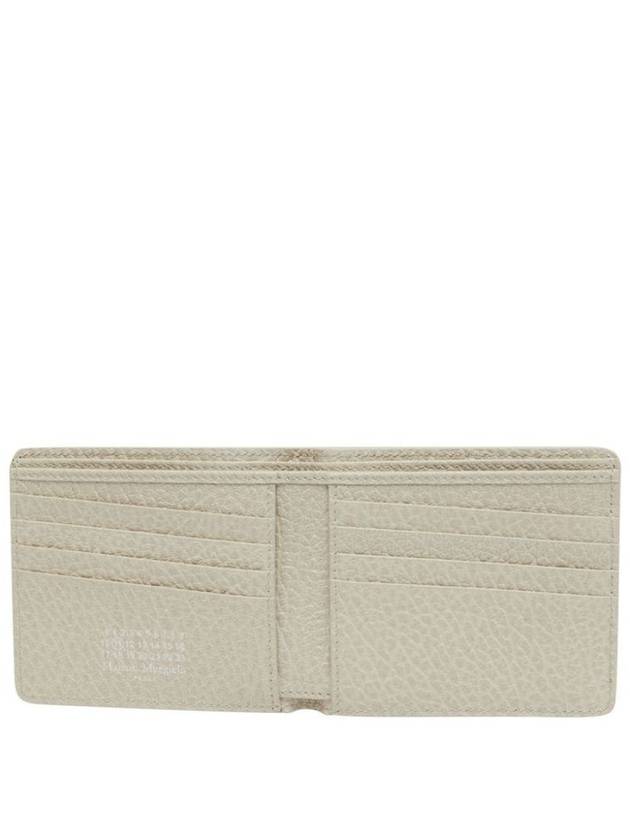 Stitched Leather Bifold Half Wallet Grey - MAISON MARGIELA - BALAAN 13