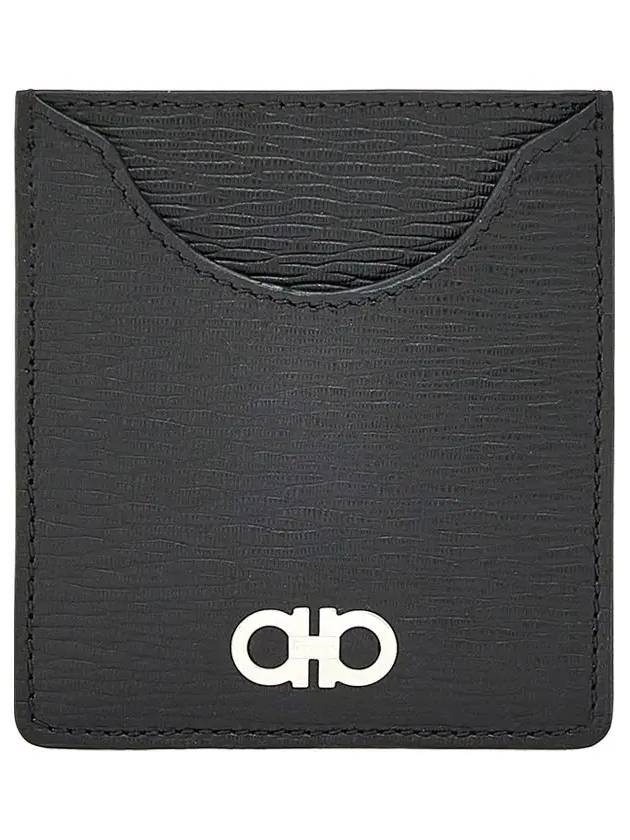 Gancini Card Wallet Black - SALVATORE FERRAGAMO - BALAAN 3