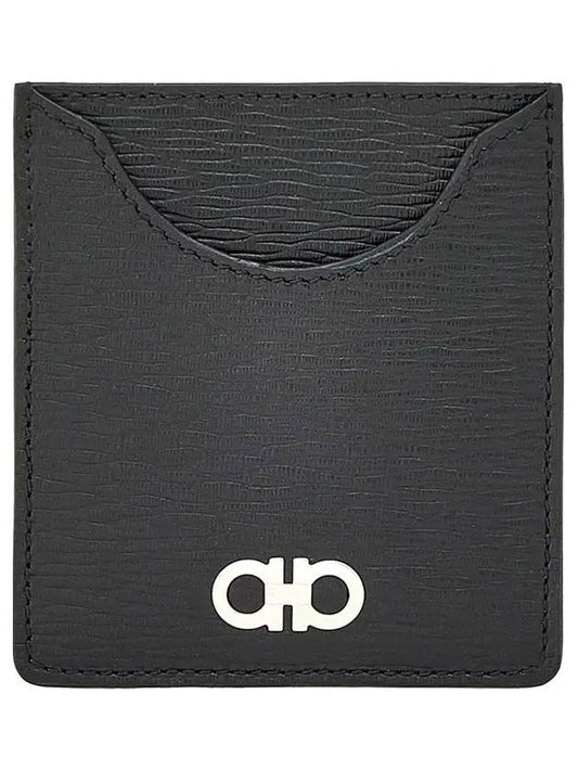 Gancini Card Wallet Black - SALVATORE FERRAGAMO - BALAAN 2