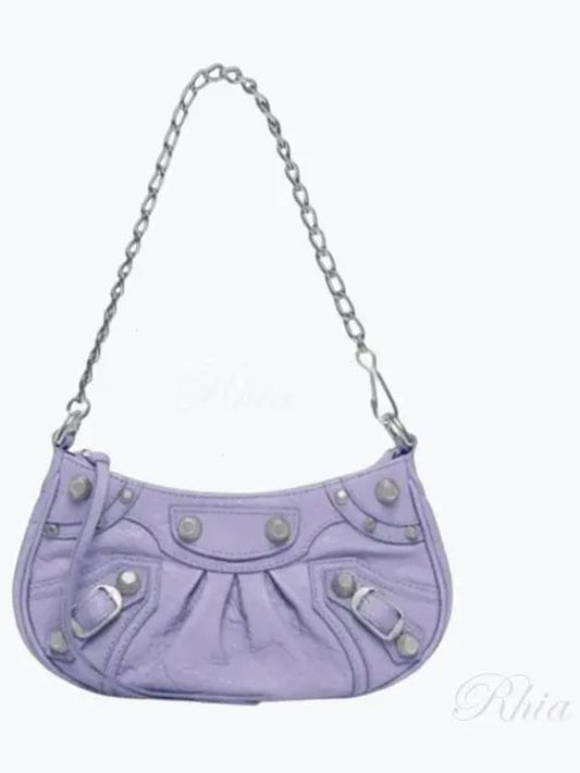 Le Cagole Chain Mini Shoulder Bag Purple - BALENCIAGA - BALAAN 2