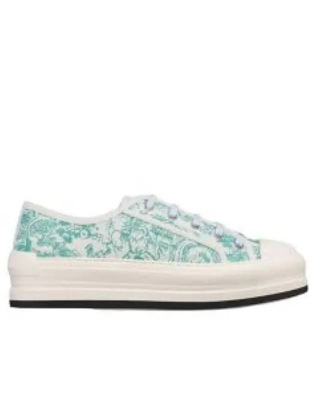 Walk NDior Toile De Jouy Sauvage Motif Platform Low Top Sneakers Aquamarina - DIOR - BALAAN 2