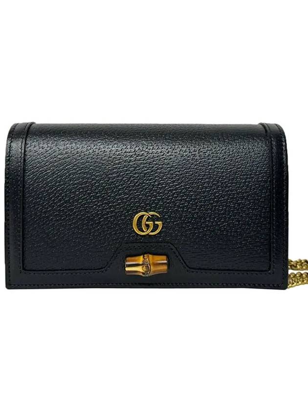 Diana Gold Bamboo Chain Mini Bag Black - GUCCI - BALAAN 2