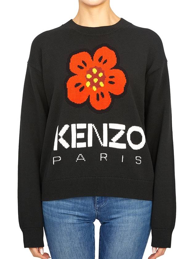 BOKE Flower Sweater Black - KENZO - BALAAN.