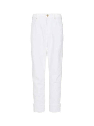 Women s Straight Leg Denim Pants White 271545 - BRUNELLO CUCINELLI - BALAAN 1