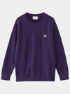 Men's Fox Head Patch Plum Sweatshirt Sweatshirt Purple - MAISON KITSUNE - BALAAN.