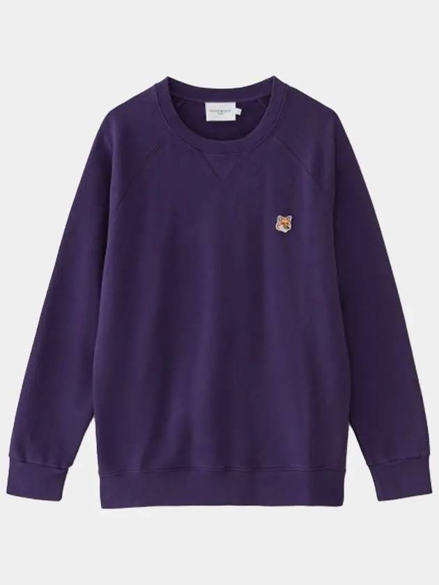 Men's Fox Head Patch Cotton Sweatshirt Purple - MAISON KITSUNE - BALAAN 2