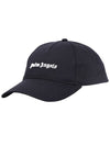 Logo Patch Ball Cap Black - PALM ANGELS - BALAAN 1