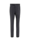 Diagonal Plain Weave Classic Wool Slacks Grey - THOM BROWNE - BALAAN 2