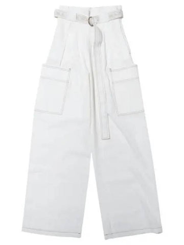 Slogan Linen Pants Chino Women s Cotton - MAX MARA - BALAAN 1