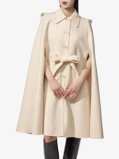 Cape Sleeves Button Up Half Coat Ivory - GUCCI - BALAAN 2