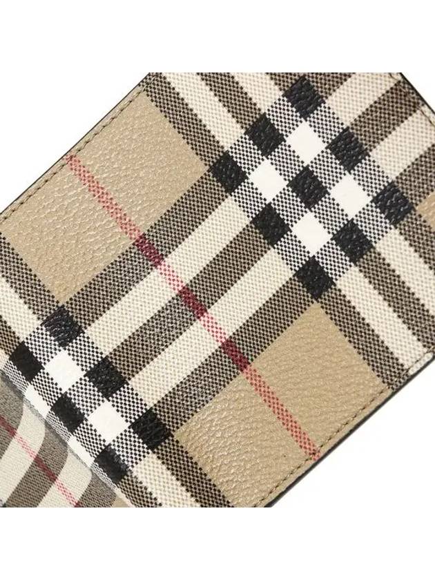 Check Half Wallet Beige - BURBERRY - BALAAN 6