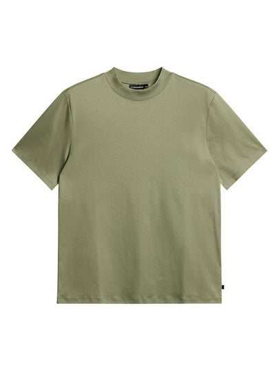 Ace Mock Neck Short Sleeve T-Shirt Oil Green - J.LINDEBERG - BALAAN 2