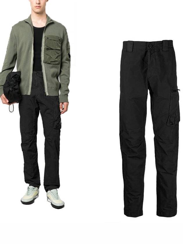 Men's Microlabs Cargo Straight Pants Black - CP COMPANY - BALAAN 2