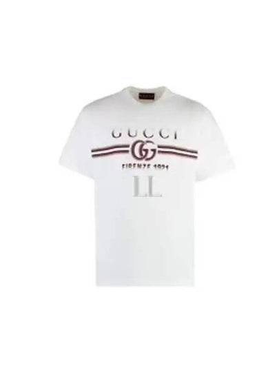 Cotton Print Short Sleeve T-Shirt White - GUCCI - BALAAN 2