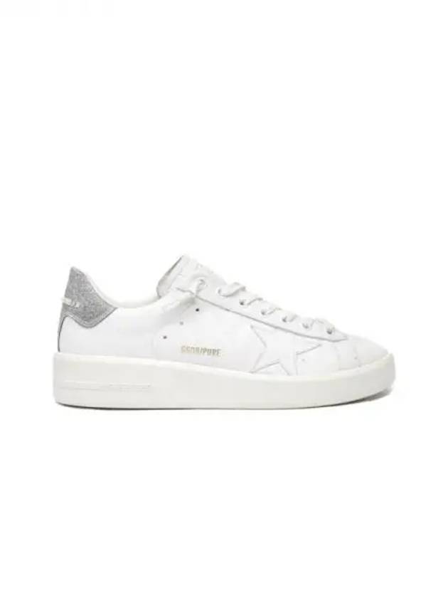 Purestar White Silver Glitter Heel Tab Sneakers - GOLDEN GOOSE - BALAAN 2