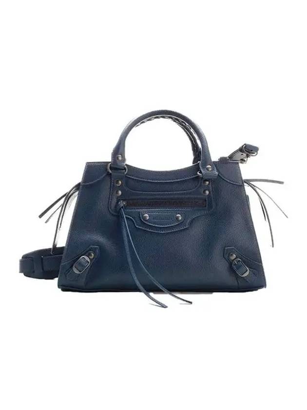 Neo Classic Grain Calfskin Small Tote Bag Blue - BALENCIAGA - BALAAN 3