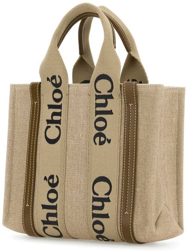 Woody Logo Small Tote Bag Brown Beige - CHLOE - BALAAN 3