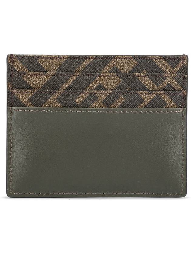 FF Square Leather Card Wallet Grey - FENDI - BALAAN 3