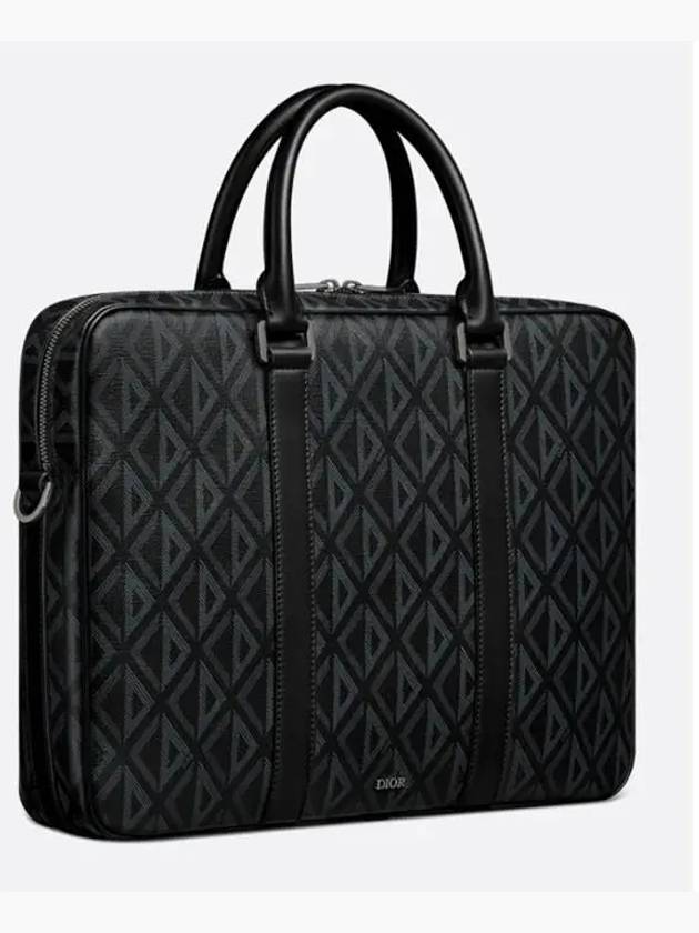 Diamond Zipper Brief Case Black - DIOR - BALAAN 3