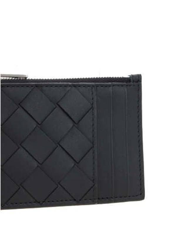 Intrecciato Zipped Card Case Black - BOTTEGA VENETA - BALAAN 4