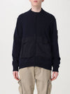 Cotton Mixed Bomber Cardigan Navy - CP COMPANY - BALAAN 2