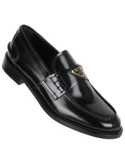 Brushed Leather Loafers Black - PRADA - BALAAN 2