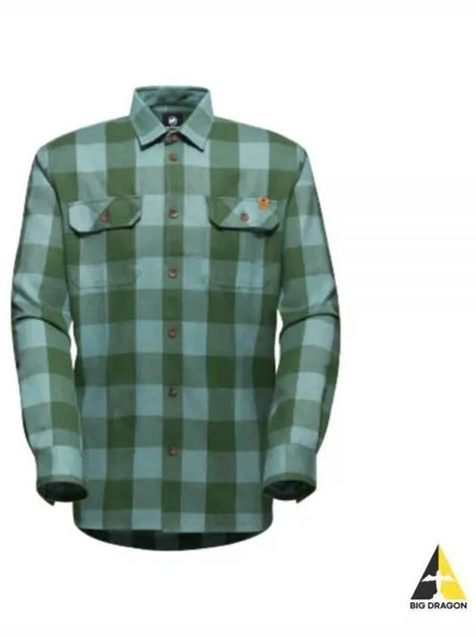 Tamaro Gingham Check Long Sleeve Shirt Green - MAMMUT - BALAAN 2