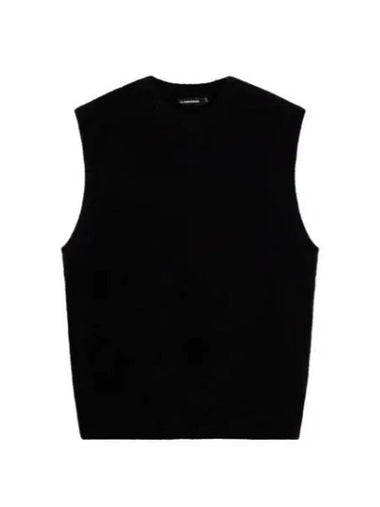 Men's Hardy Knitted Vest Black - J.LINDEBERG - BALAAN 1