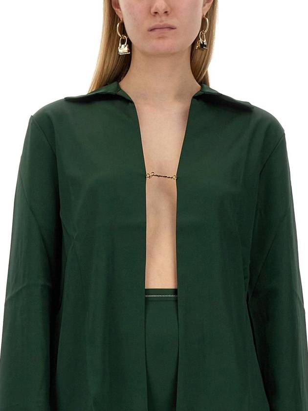 Shirt 213SH1031000590 DARK GREEN GREEN - JACQUEMUS - BALAAN 5