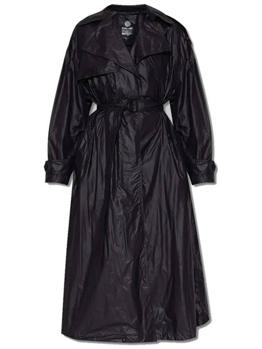 Women's Edge EDGE Belted Trench Coat Black - ISABEL MARANT - BALAAN 2