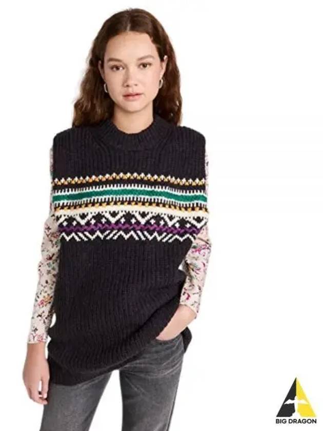 Gresley Wool Sleeveless Knit Top Fade Night - ISABEL MARANT - BALAAN 2