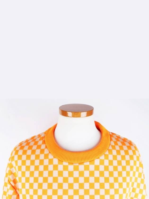 Damier crew neck knit orange XL - LOUIS VUITTON - BALAAN 2