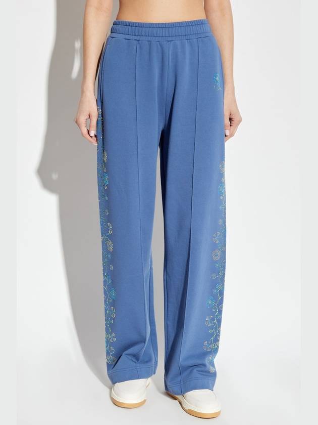 Kenzo Sweatpants With Shimmering Appliqués, Women's, Blue - KENZO - BALAAN 3