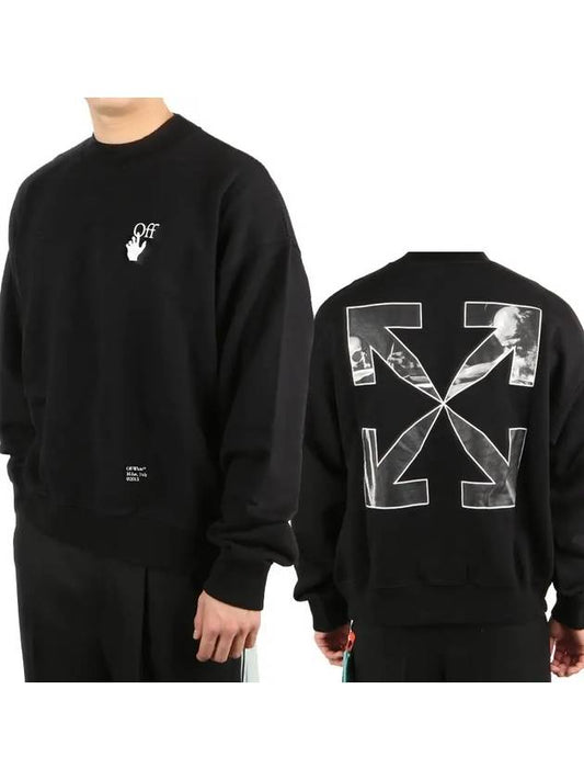 Caravaggio Arrow Print Sweatshirt Black - OFF WHITE - BALAAN.