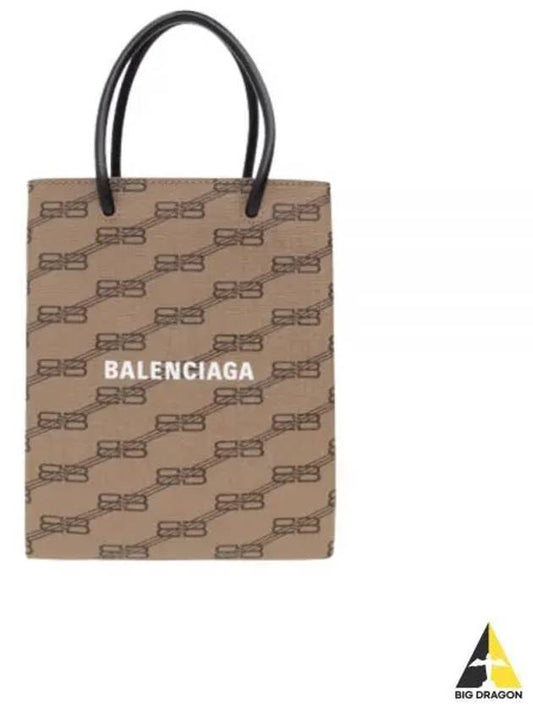 BB Monogram Mini Tote Bag Brown - BALENCIAGA - BALAAN 2