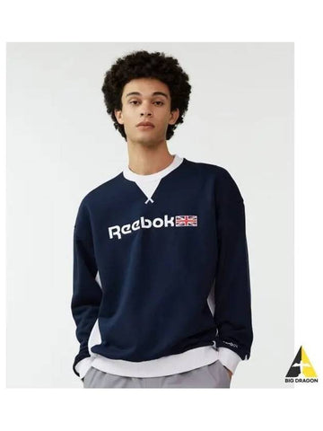 Union Jack color scheme sweatshirt navy - REEBOK - BALAAN 1