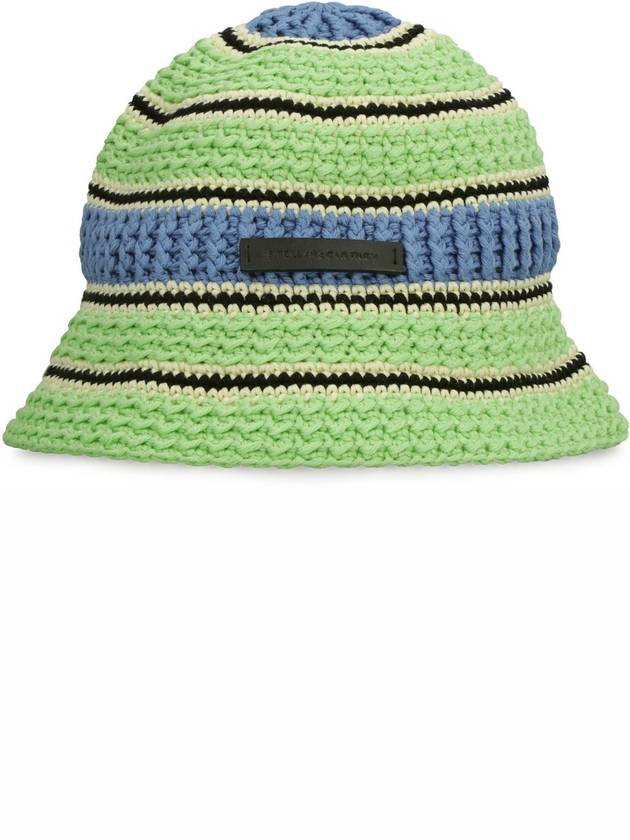 Crochet Knit Bucket Hat Green - STELLA MCCARTNEY - BALAAN 3