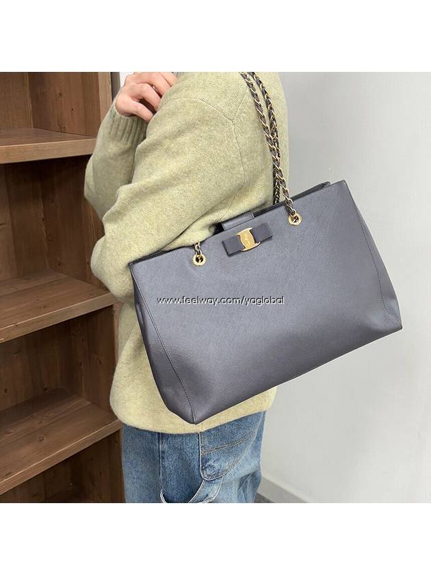 Used Ferragamo Ribbon Square Chain Tote Bag Women s Luxury Goods Appraisal S241023 09 - SALVATORE FERRAGAMO - BALAAN 1