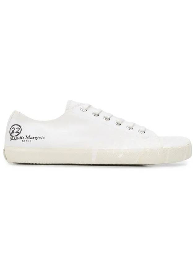 Men's Painted Tabi Stitch Tabi Low Top Sneakers White - MAISON MARGIELA - BALAAN 3