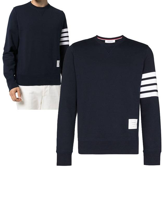 4 Bar Loopback Jersey Sweatshirt Navy - THOM BROWNE - BALAAN 2